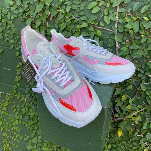 NWT | D.A.T.E. | Fuga Sneakers Pink/Red/Grey | US 9.5 - Picture 4 of 14